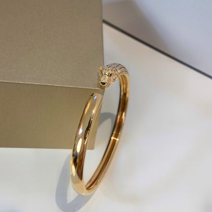 [Elite]PANTHERE HALF DIAMOND OPEN BRACELET