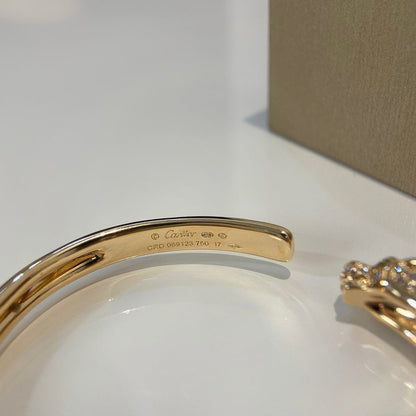 [Elite]PANTHERE HALF DIAMOND OPEN BRACELET