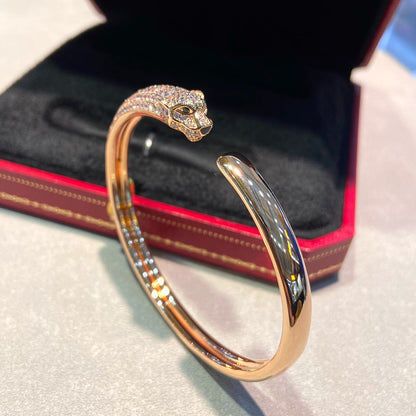 [Elite]PANTHERE HALF DIAMOND OPEN BRACELET