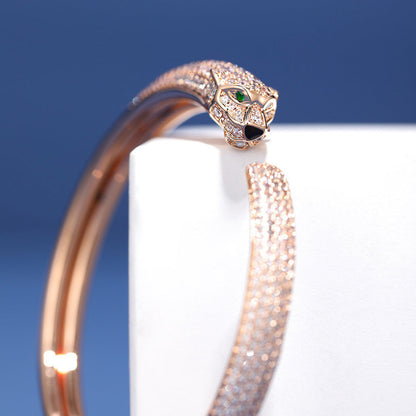 [Elite]PANTHERE FULL DIAMOND OPEN BRACELET