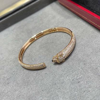 [Elite]PANTHERE FULL DIAMOND OPEN BRACELET
