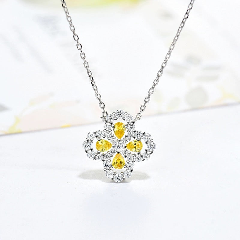 [Elite]LOOP NECKLACE FULL MOTIF DIAMOND 16MM MULTIPLE COLORS