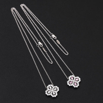[Elite]LOOP NECKLACE FULL MOTIF DIAMOND 16MM MULTIPLE COLORS