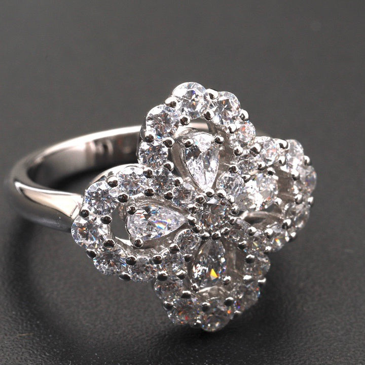 [Elite]LOOP RING FULL MOTIF DIAMOND 16MM SILVE