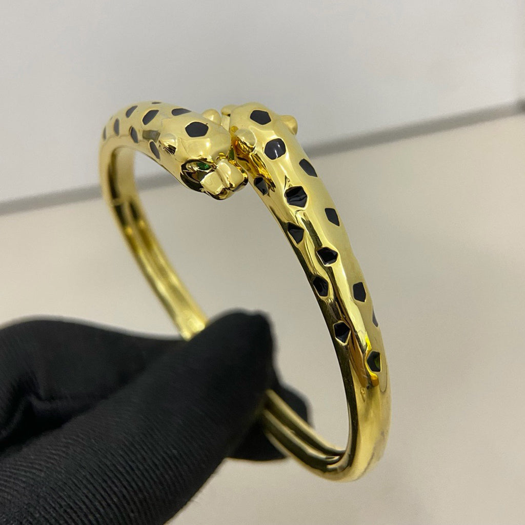 [Elite]PANTHERE DOUBLE HEADED OPEN BRACELET