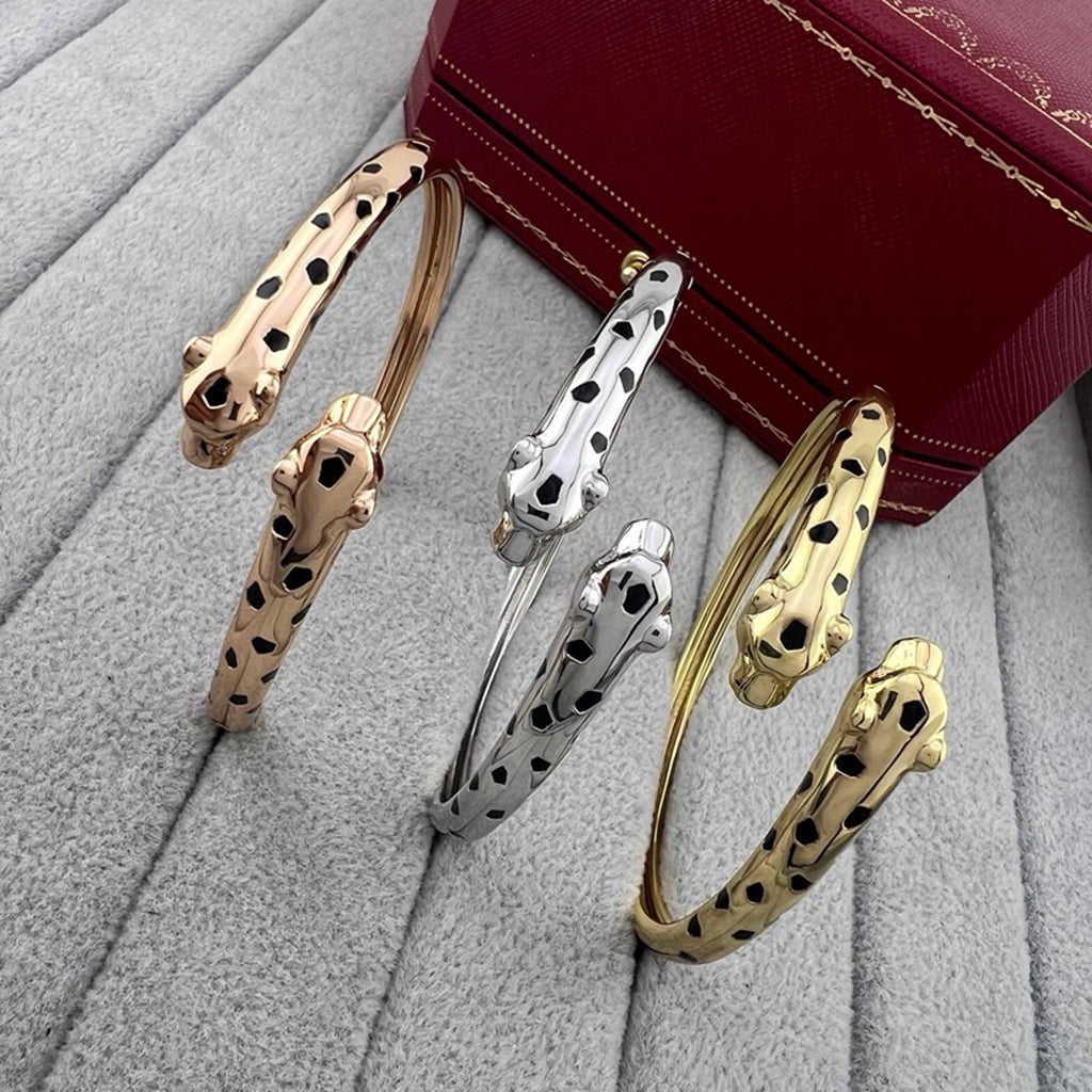 [Elite]PANTHERE DOUBLE HEADED OPEN BRACELET