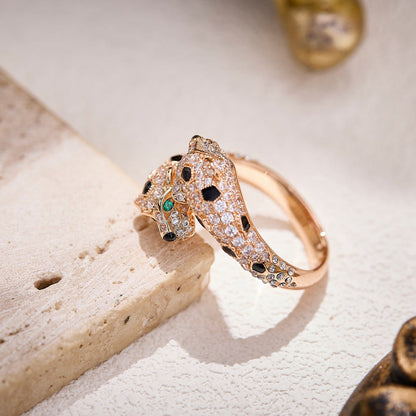 [Elite]PANTHERE DOUBLE HEADED FULL DIAMOND  RING