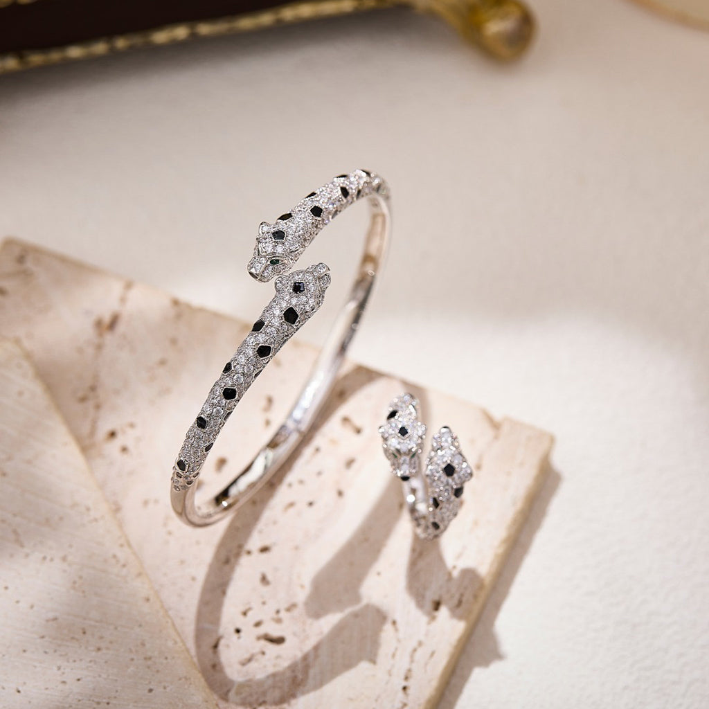 [Elite]PANTHERE DOUBLE HEADED FULL DIAMOND  RING