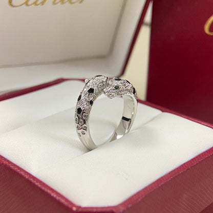 [Elite]PANTHERE DOUBLE HEADED FULL DIAMOND  RING