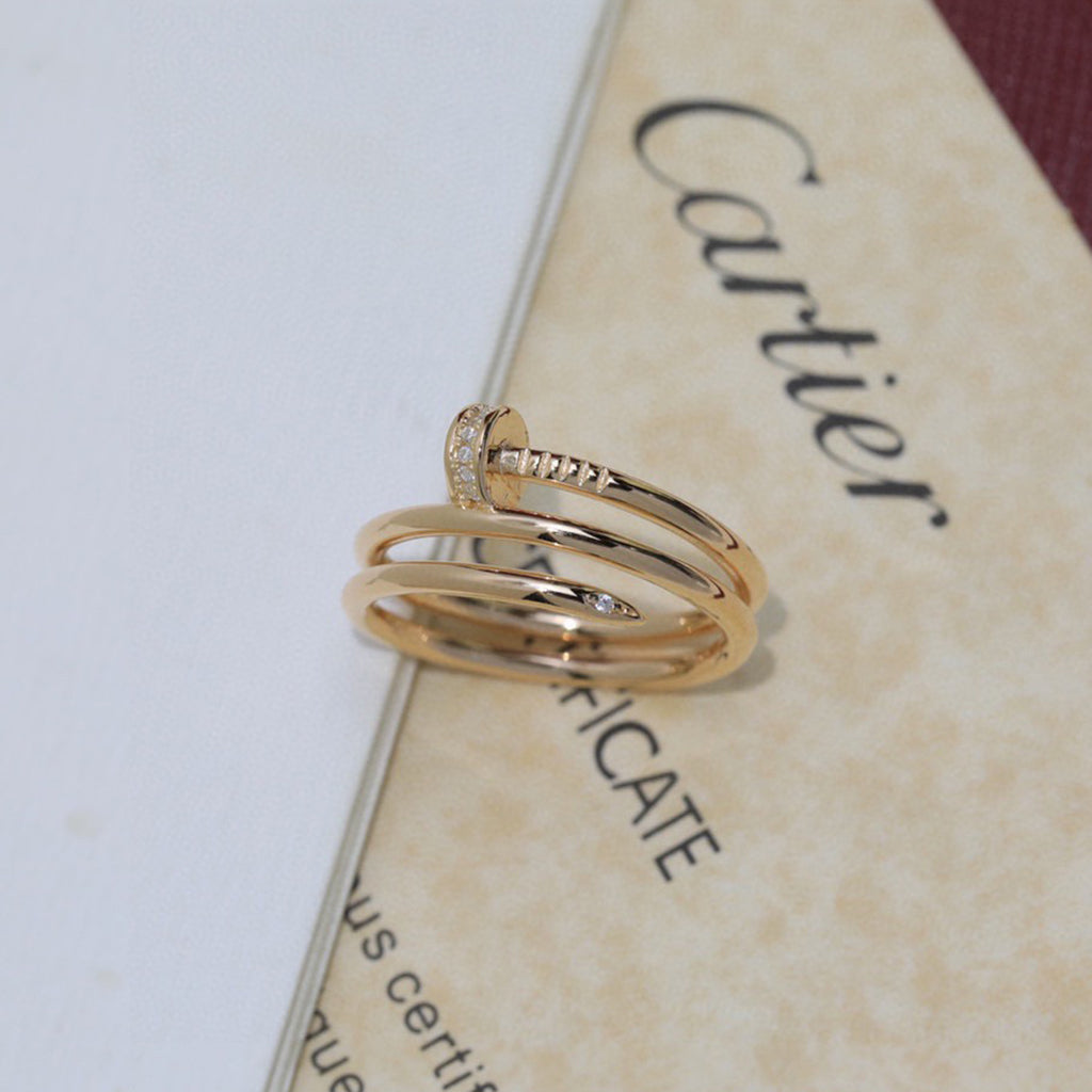 [Elite]JUSTE RING 4.8MM HALF DIAMOND
