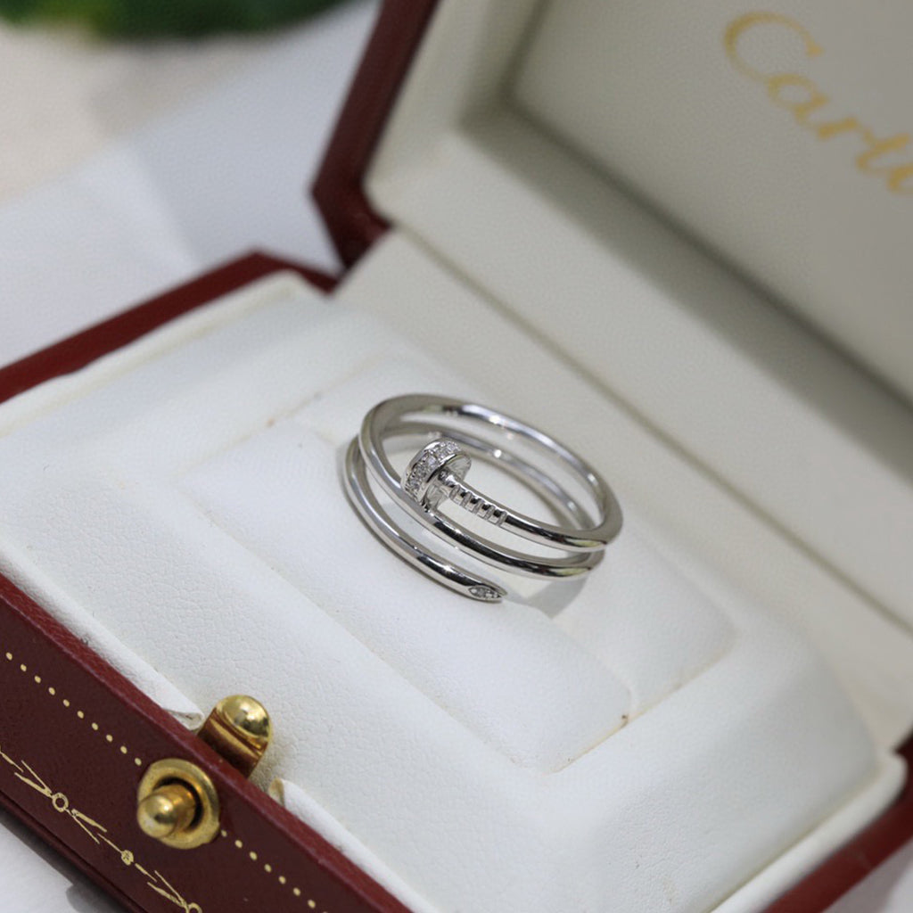 [Elite]JUSTE RING 4.8MM HALF DIAMOND
