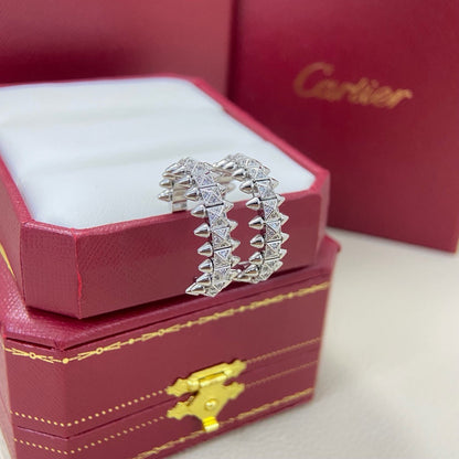 [Elite]CLASH 6.4MM FULL DIAMOND SMALL EARRINGS
