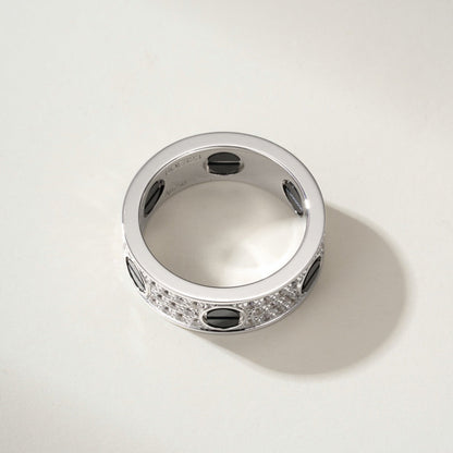 [Elite]LOVE RING 5.5MM DIAMONDS PAVED CERAMIC