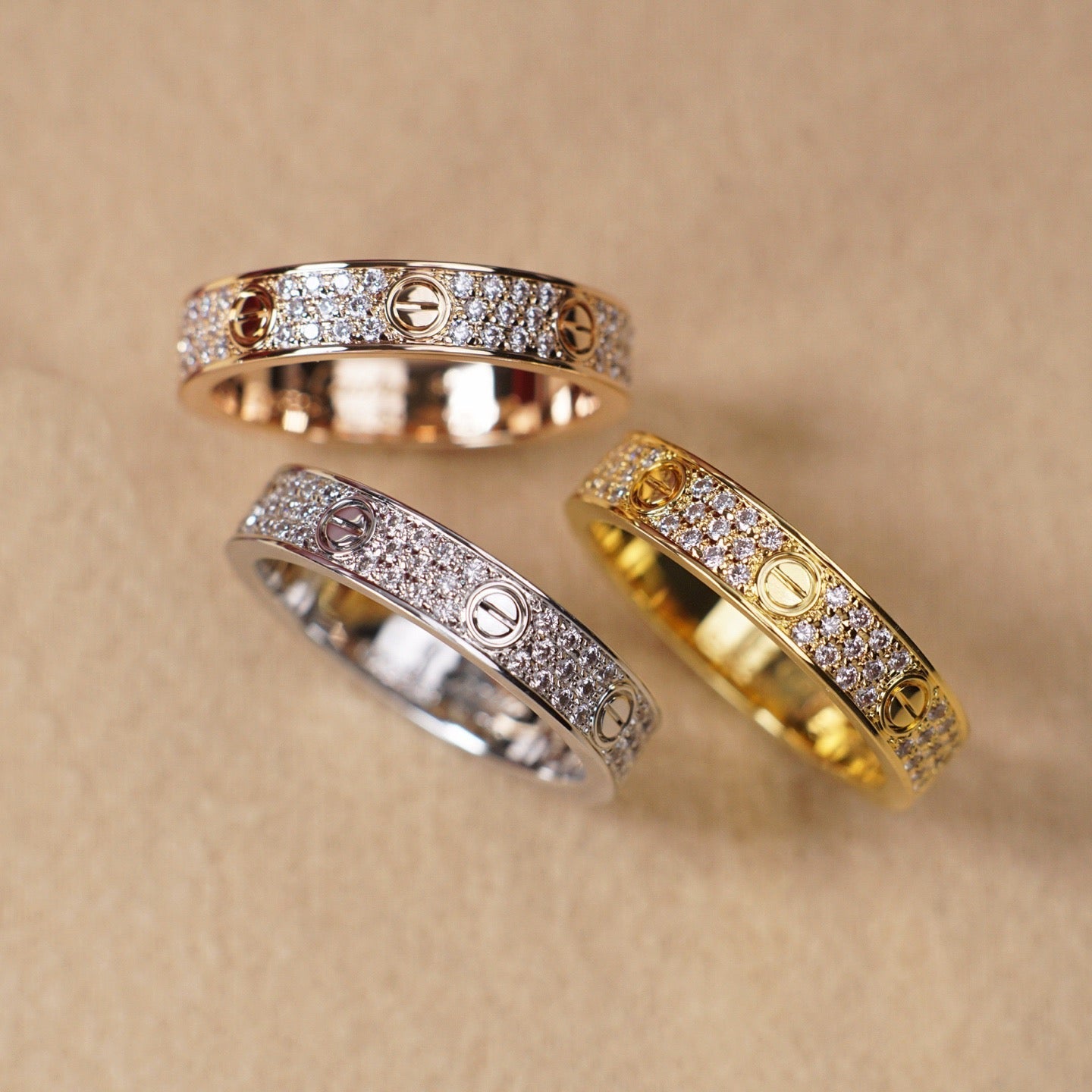 [Elite]LOVE RING 4.0MM DIAMOND PAVED