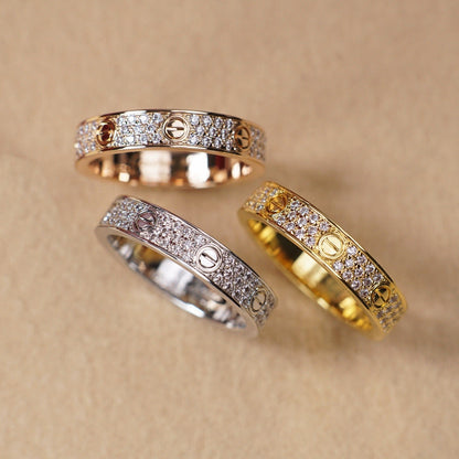 [Elite]LOVE RING 4.0MM DIAMOND PAVED