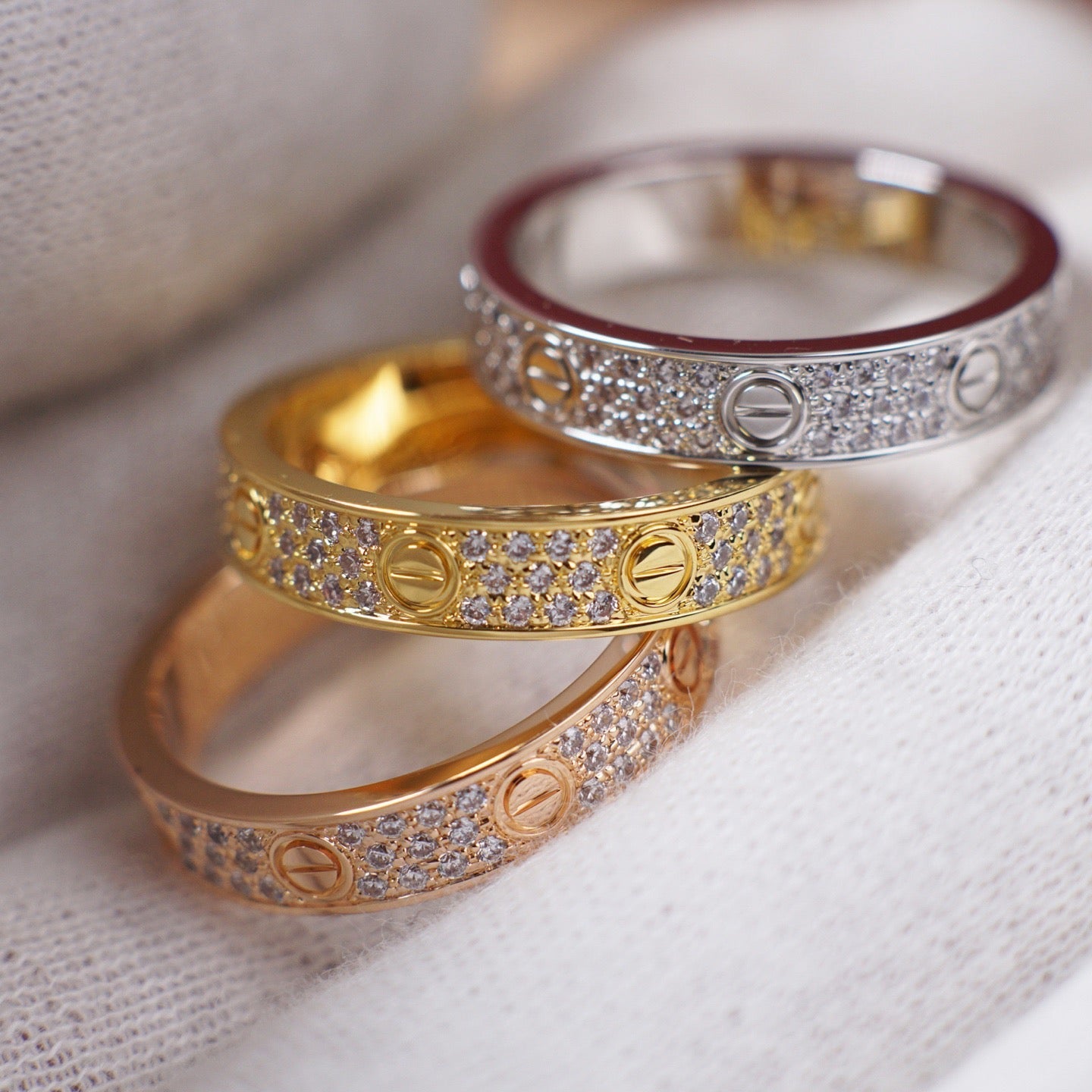 [Elite]LOVE RING 4.0MM DIAMOND PAVED