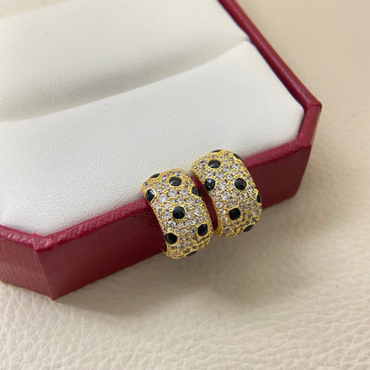 [Elite]PANTHERE MINI FULL DIAMOND EARRINGS