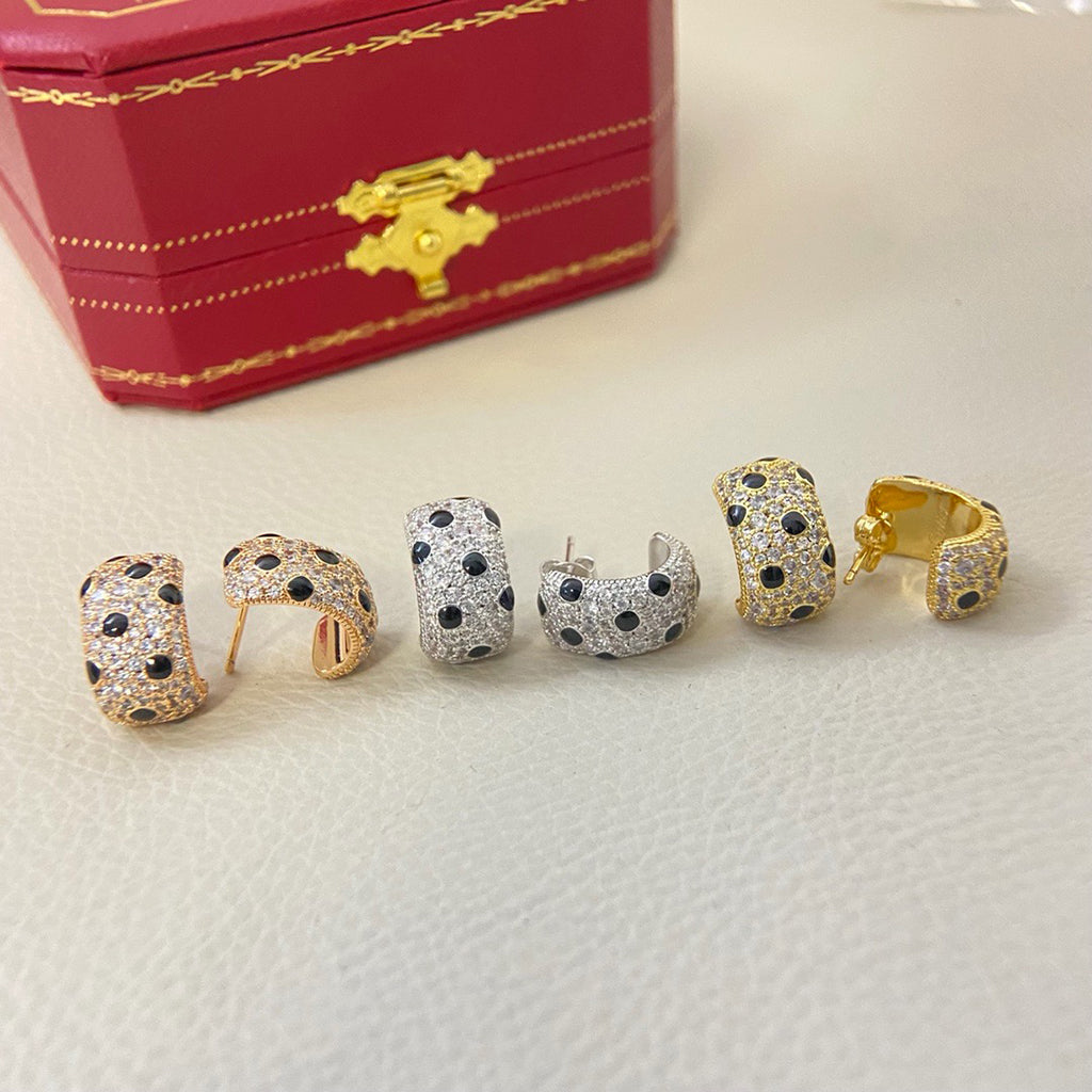 [Elite]PANTHERE MINI FULL DIAMOND EARRINGS