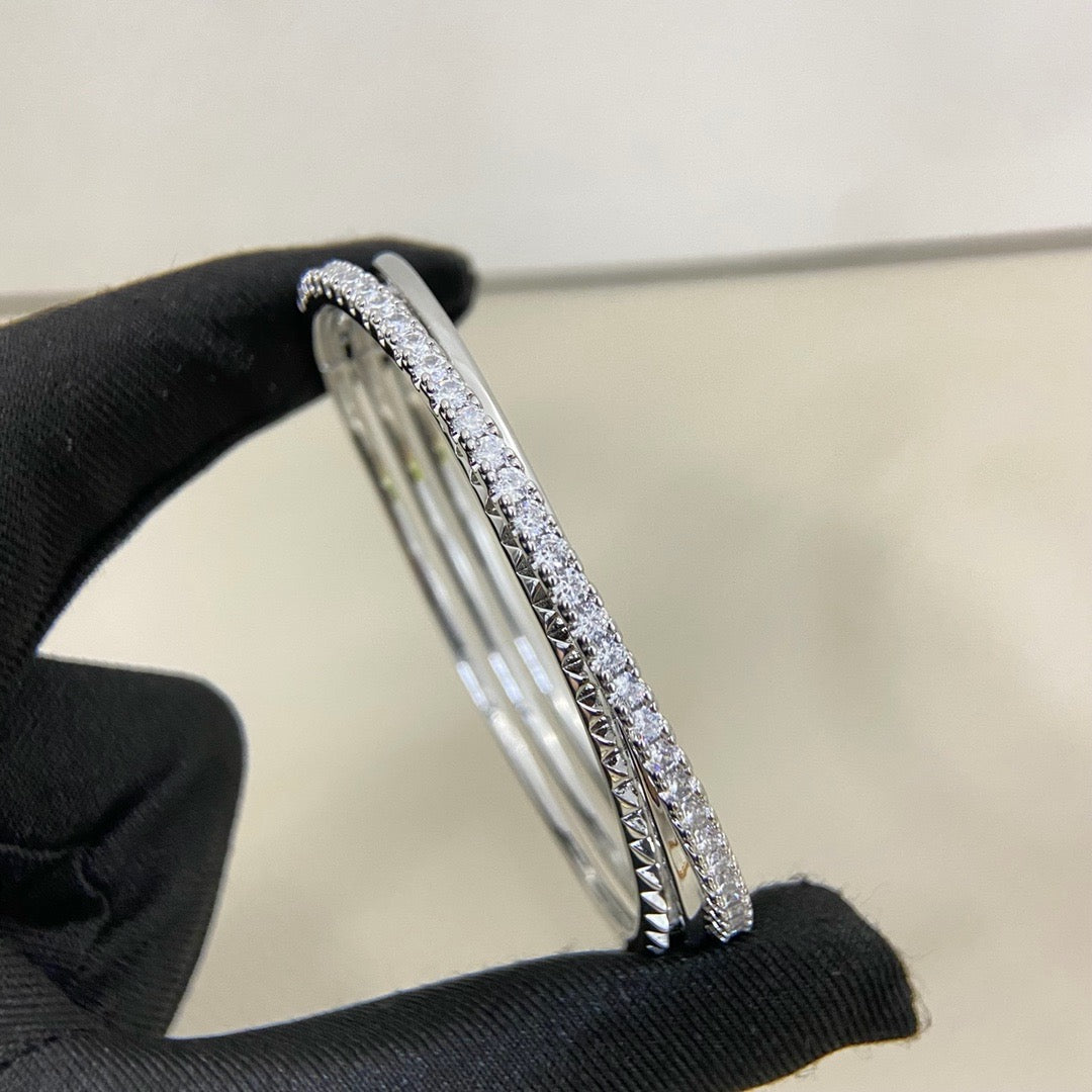 [Elite]ETINCELLE HALF-PAVED DIAMOND BRACELET