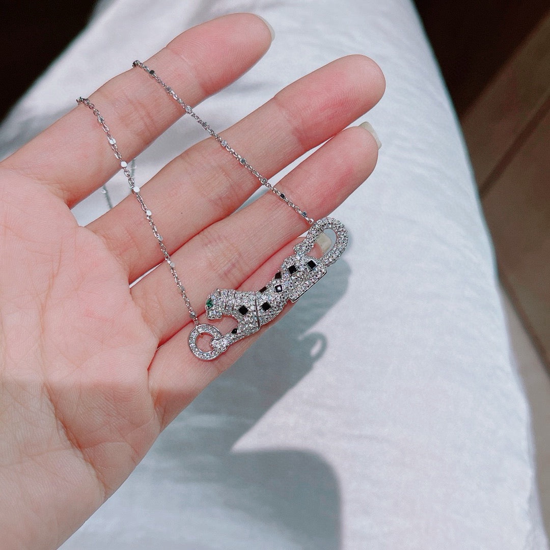 [Elite]PANTHERE PAVED DIAMOND NECKLACE