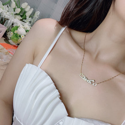 [Elite]PANTHERE PAVED DIAMOND NECKLACE