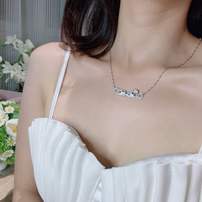 [Elite]PANTHERE PAVED DIAMOND NECKLACE