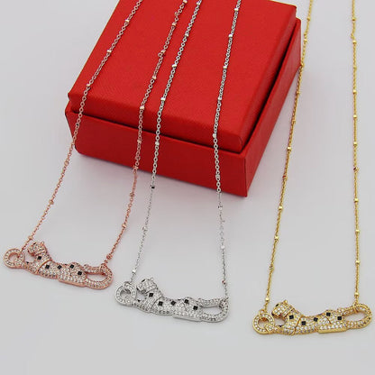 [Elite]PANTHERE PAVED DIAMOND NECKLACE