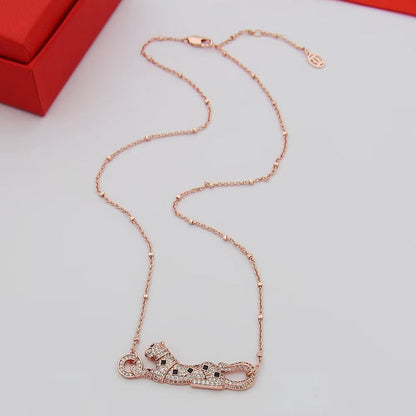 [Elite]PANTHERE PAVED DIAMOND NECKLACE