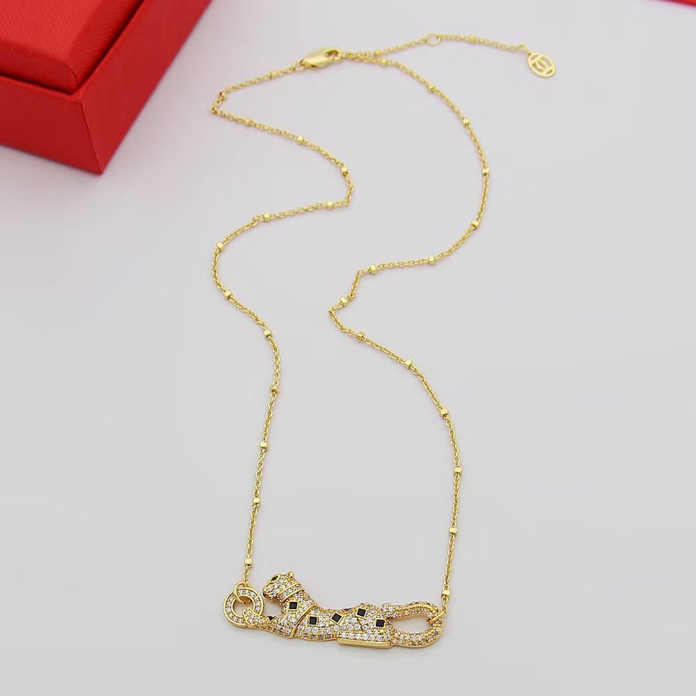 [Elite]PANTHERE PAVED DIAMOND NECKLACE