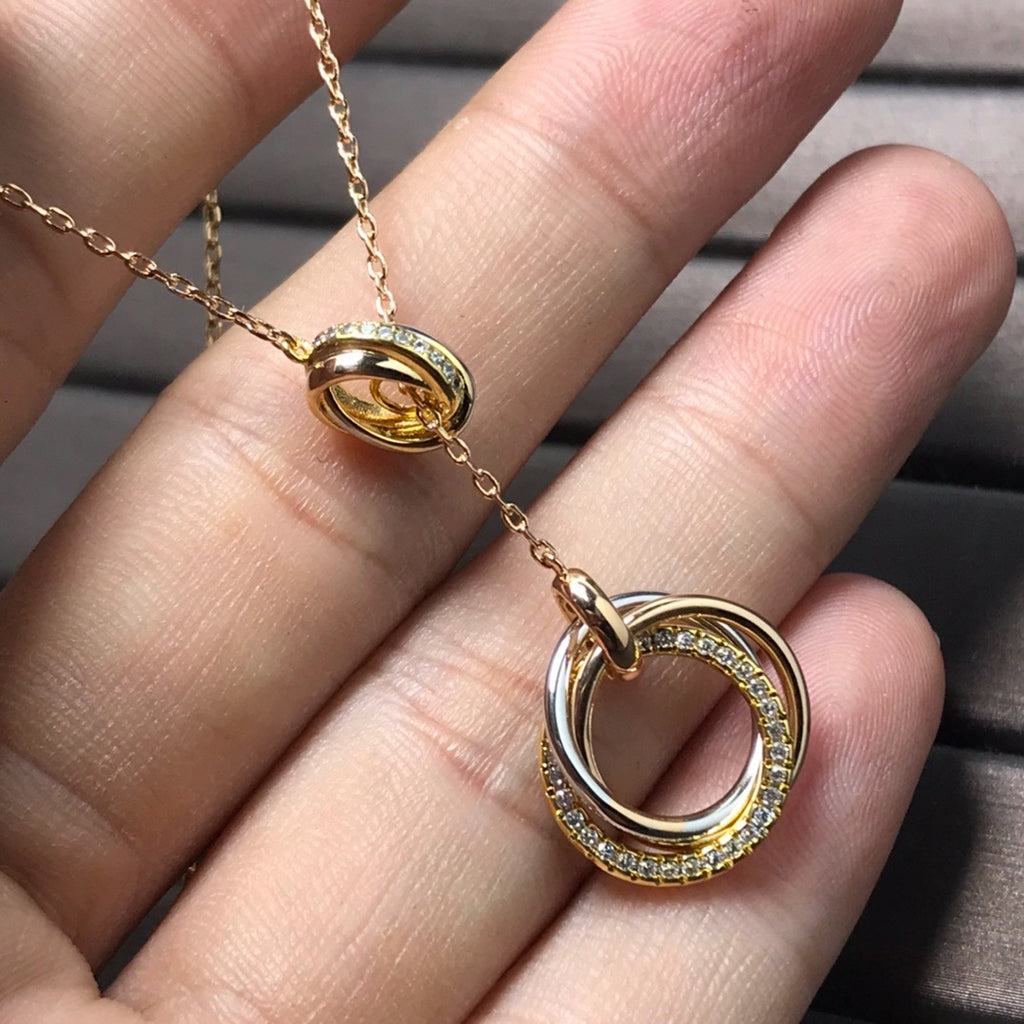 [Elite]TRINITY DIAMONDS NECKLACE