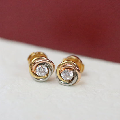 [Elite]TRINITY STUD DIAMOND EARRINGS