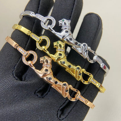 [Elite]PANTHERE HALF DIAMOND ON CHAIN BRACELET