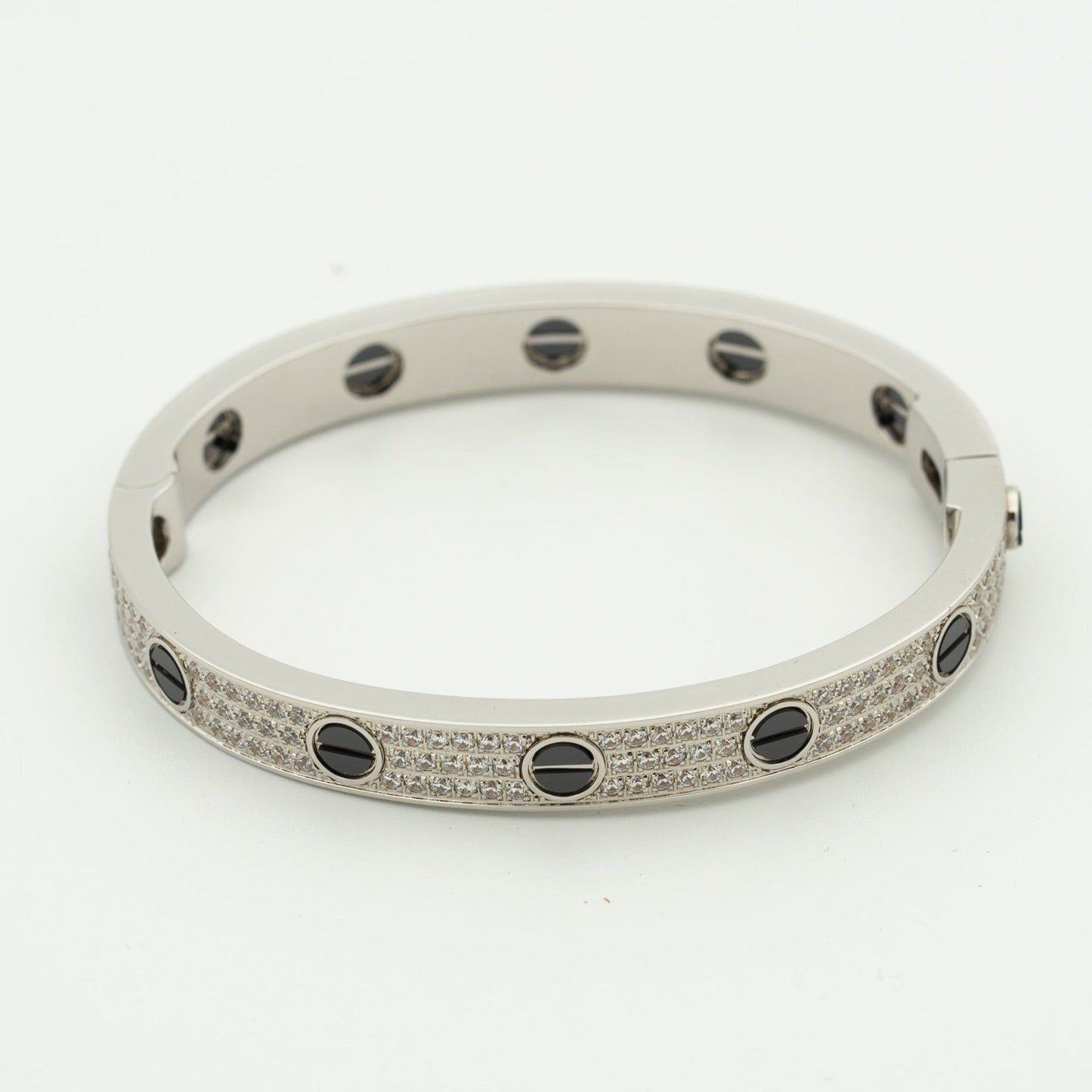 [Elite]LOVE BRACELET 6.1MM DIAMOND-PAVED CERAMIC