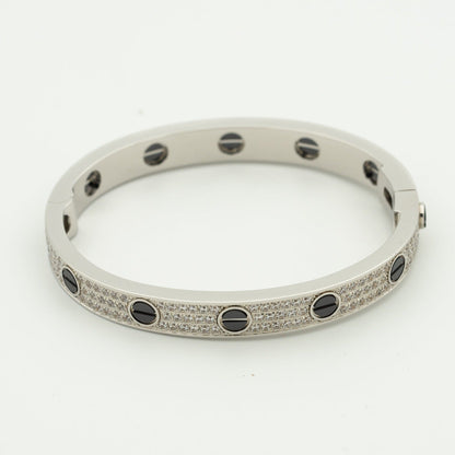 [Elite]LOVE BRACELET 6.1MM DIAMOND-PAVED CERAMIC