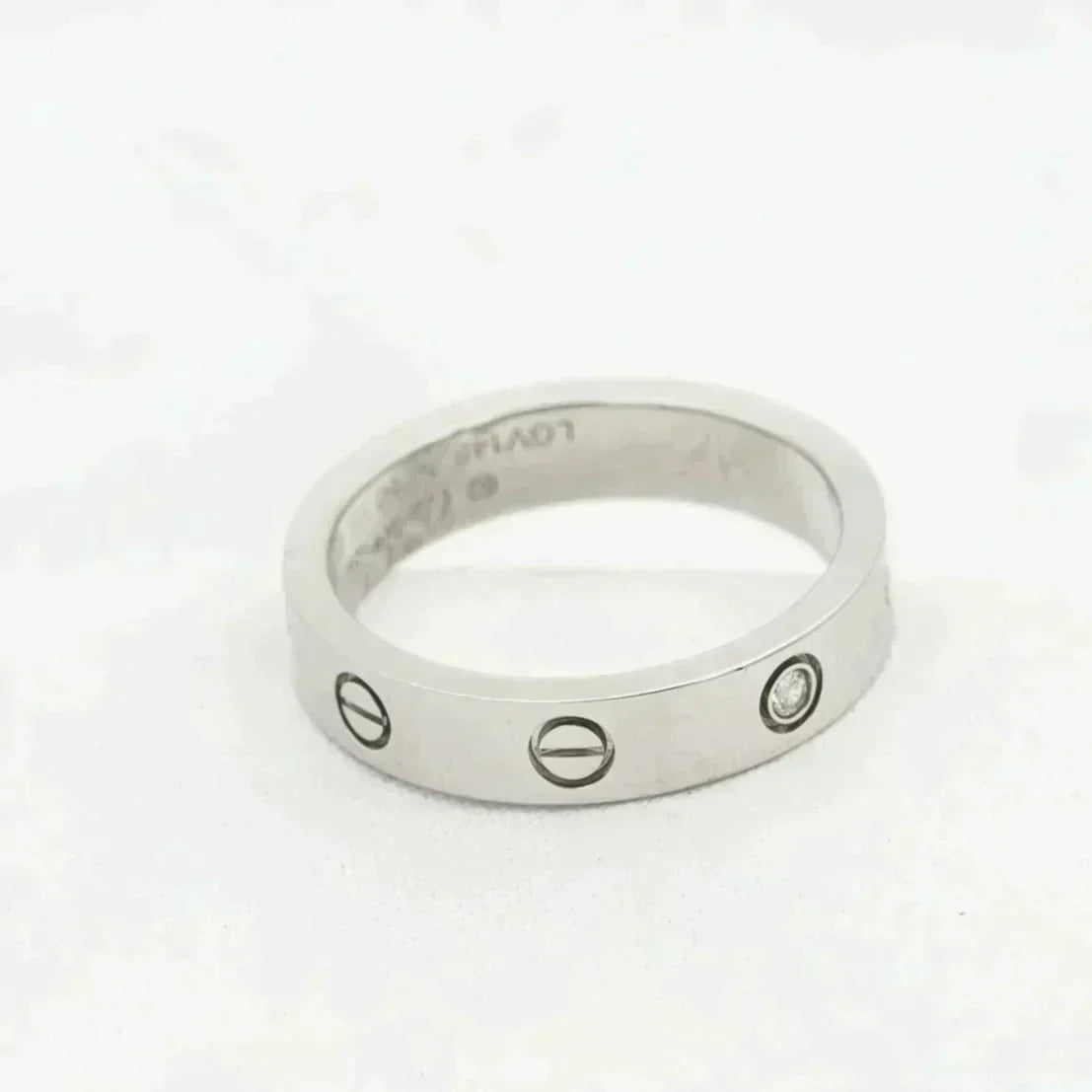 [Elite]LOVE RING 4MM 1 DIAMOND SILVER