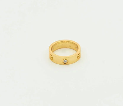 [Elite]LOVE RING 5.5MM 3 DIAMONDS GOLD