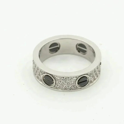 [Elite]LOVE RING 5.5MM DIAMONDS PAVED CERAMIC