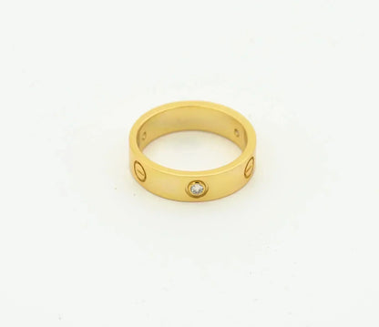 [Elite]LOVE RING 4MM 1 DIAMOND GOLD