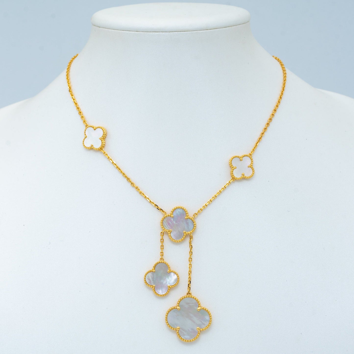 [Elite]CLOVER MOTHER OF PEARL NECKLACE 6 MOTIF
