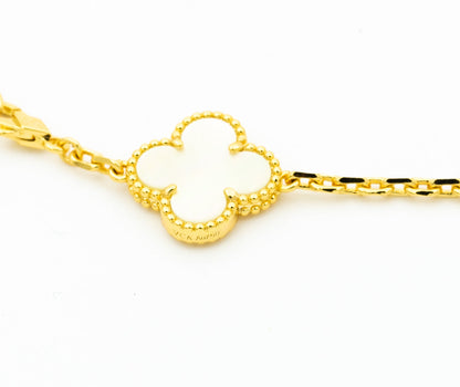 [Elite]CLOVER BRACELET 5 MOTIFS ONYX MOP