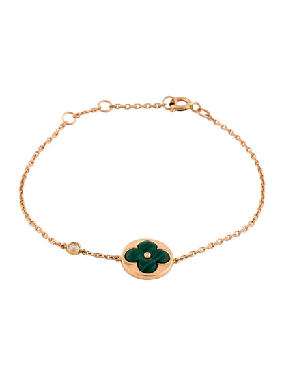 [Elite]SUN MALACHITE 1 DIAMOND PINK GOLD BRACELET