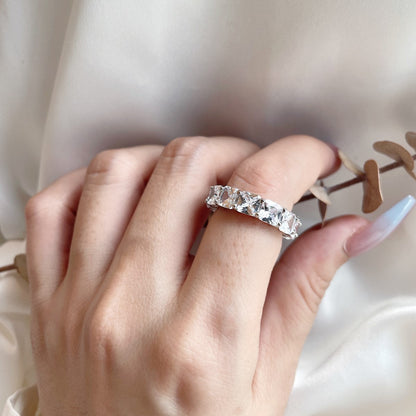 [Elite]Elegant Princess Cut Tennis Ring