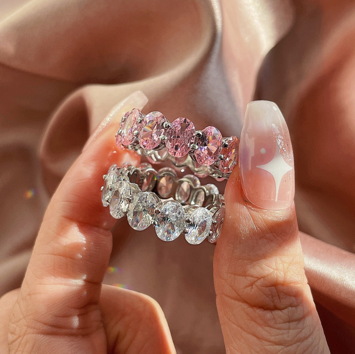 [Elite]Dainty Elongated Cushion Cut Tennis Ring