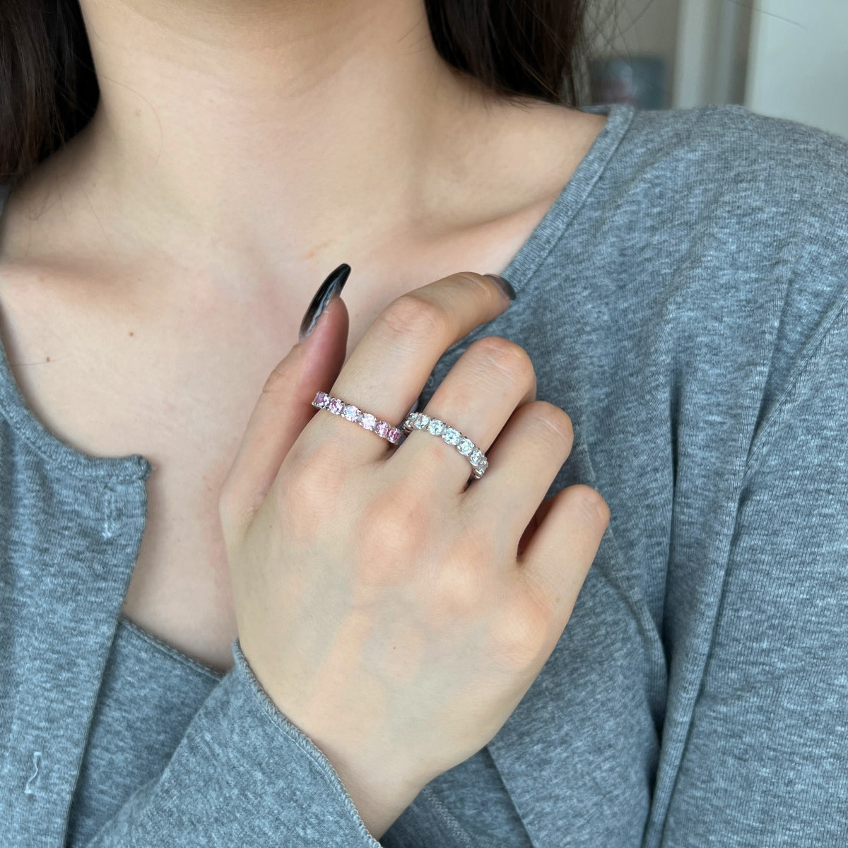 [Elite]Eternity Round Cut Tennis Ring