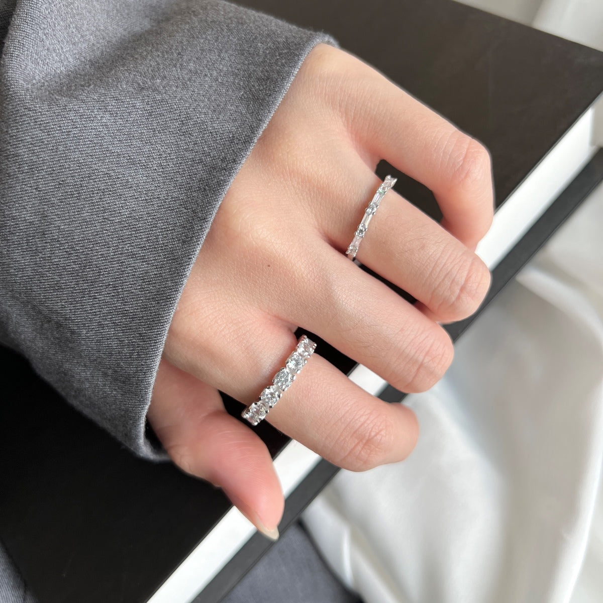 [Elite]Eternity Round Cut Tennis Ring