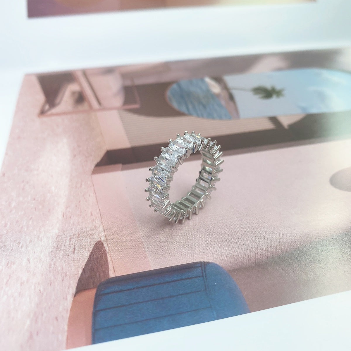 [Elite]Unique Colorful Radiant Cut RIng