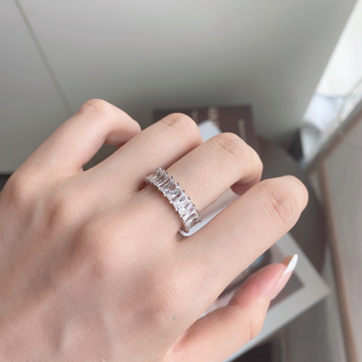 [Elite]Unique Colorful Radiant Cut RIng