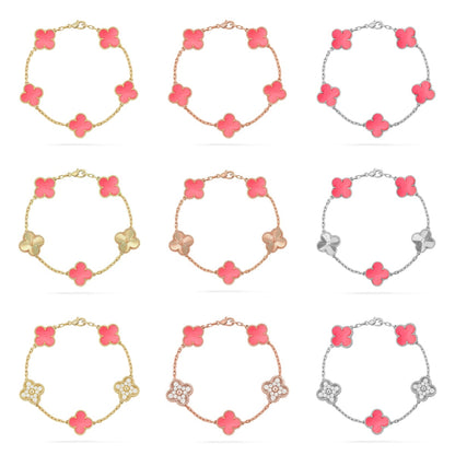 [Elite] CLOVER 5 MOTIFS  PINK MOP BRACELET COLLECTION