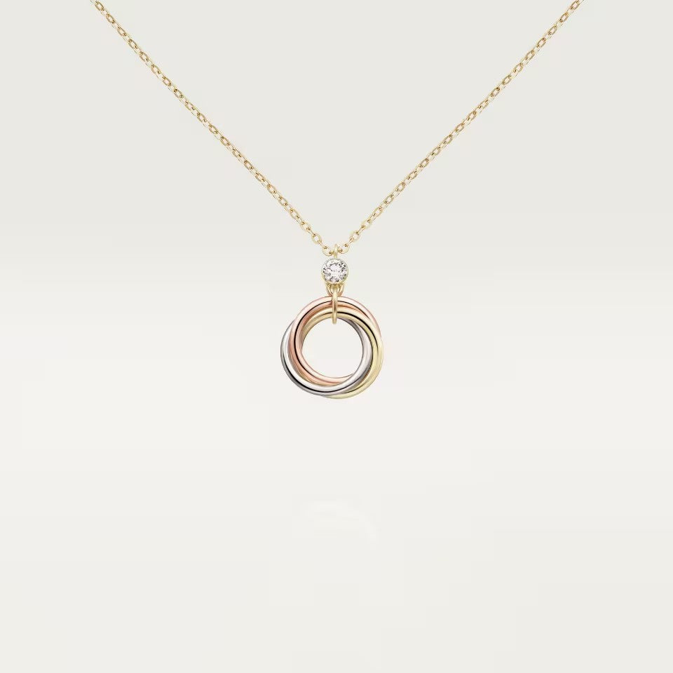 [Elite]TRINITY  NECKLACE 1 DIAMOND