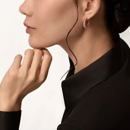 [Elite]CLASH 6.4MM FULL DIAMOND SMALL EARRINGS